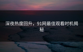 深夜热度回升，91网最佳观看时机揭秘