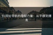 91网址导航的隐秘力量：从平静到爆发