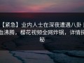 【紧急】业内人士在深夜遭遇八卦 热血沸腾，樱花视频全网炸锅，详情探秘