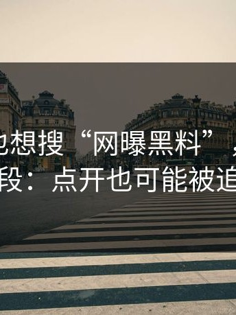 如果你也想搜“网曝黑料”，先看完这段：点开也可能被追踪